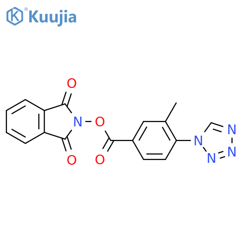 1,3-dioxo-2,3-dihydro-1H-isoindol-2-yl 3-methyl-4-(1H-1,2,3,4-tetrazol-1-yl)benzoate structure
