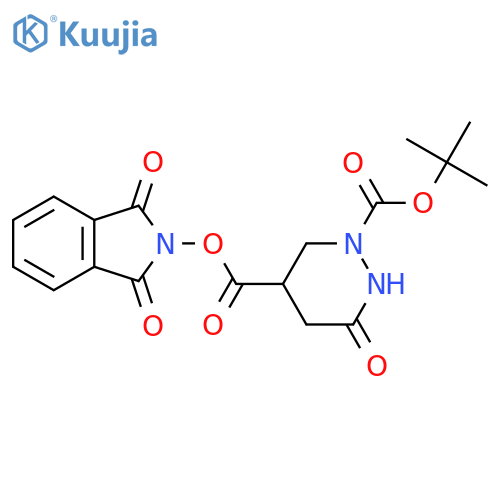 1-tert-butyl 5-(1,3-dioxo-2,3-dihydro-1H-isoindol-2-yl) 3-oxo-1,2-diazinane-1,5-dicarboxylate structure