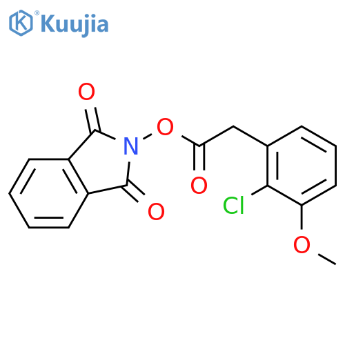 1,3-dioxo-2,3-dihydro-1H-isoindol-2-yl 2-(2-chloro-3-methoxyphenyl)acetate structure