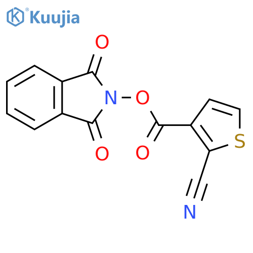 1,3-dioxo-2,3-dihydro-1H-isoindol-2-yl 2-cyanothiophene-3-carboxylate structure