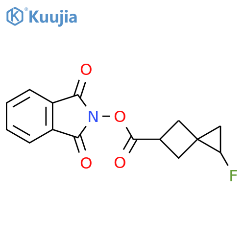 1,3-dioxo-2,3-dihydro-1H-isoindol-2-yl 1-fluorospiro[2.3]hexane-5-carboxylate structure