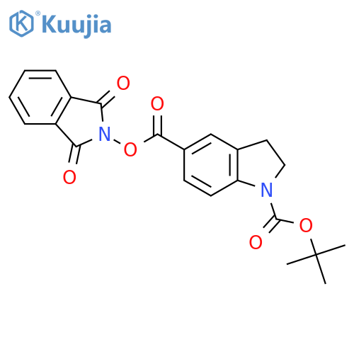 1-tert-butyl 5-(1,3-dioxo-2,3-dihydro-1H-isoindol-2-yl) 2,3-dihydro-1H-indole-1,5-dicarboxylate structure