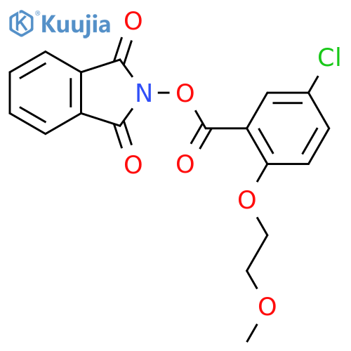 1,3-dioxo-2,3-dihydro-1H-isoindol-2-yl 5-chloro-2-(2-methoxyethoxy)benzoate structure