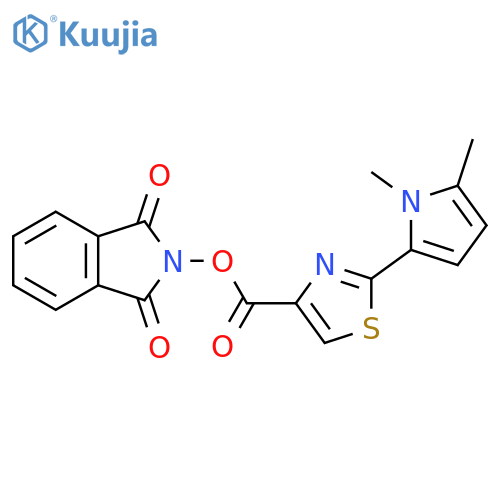1,3-dioxo-2,3-dihydro-1H-isoindol-2-yl 2-(1,5-dimethyl-1H-pyrrol-2-yl)-1,3-thiazole-4-carboxylate structure