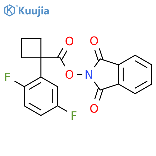 1,3-dioxo-2,3-dihydro-1H-isoindol-2-yl 1-(2,5-difluorophenyl)cyclobutane-1-carboxylate structure