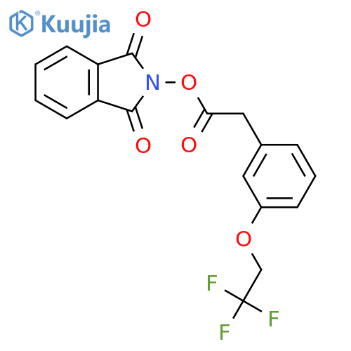 1,3-dioxo-2,3-dihydro-1H-isoindol-2-yl 2-[3-(2,2,2-trifluoroethoxy)phenyl]acetate structure