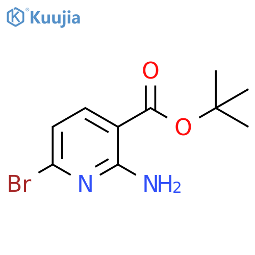 3-Pyridinecarboxylic acid, 2-amino-6-bromo-, 1,1-dimethylethyl ester structure