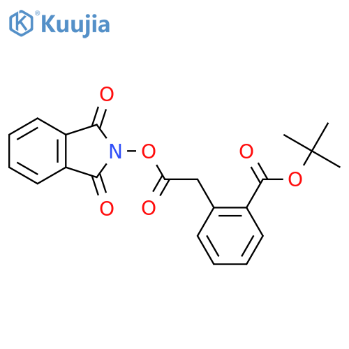 tert-butyl 2-{2-[(1,3-dioxo-2,3-dihydro-1H-isoindol-2-yl)oxy]-2-oxoethyl}benzoate structure
