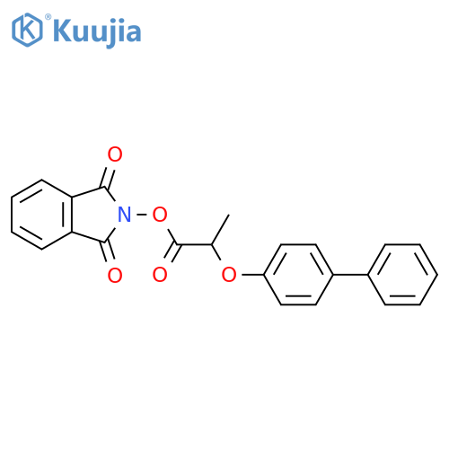 1,3-dioxo-2,3-dihydro-1H-isoindol-2-yl 2-(4-phenylphenoxy)propanoate structure