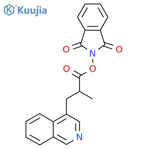 1,3-dioxo-2,3-dihydro-1H-isoindol-2-yl 3-(isoquinolin-4-yl)-2-methylpropanoate structure