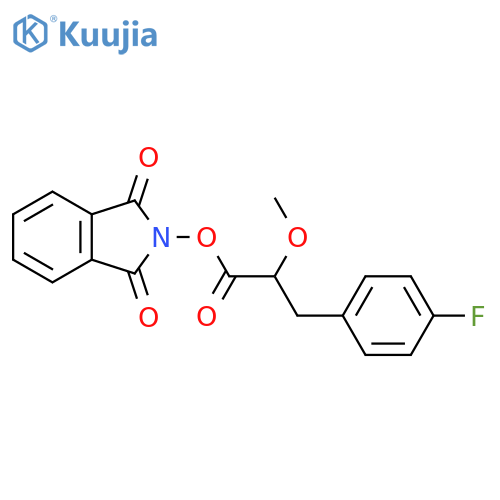 1,3-dioxo-2,3-dihydro-1H-isoindol-2-yl 3-(4-fluorophenyl)-2-methoxypropanoate structure