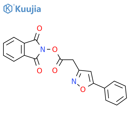 1,3-dioxo-2,3-dihydro-1H-isoindol-2-yl 2-(5-phenyl-1,2-oxazol-3-yl)acetate structure