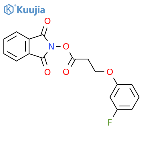 1,3-dioxo-2,3-dihydro-1H-isoindol-2-yl 3-(3-fluorophenoxy)propanoate structure
