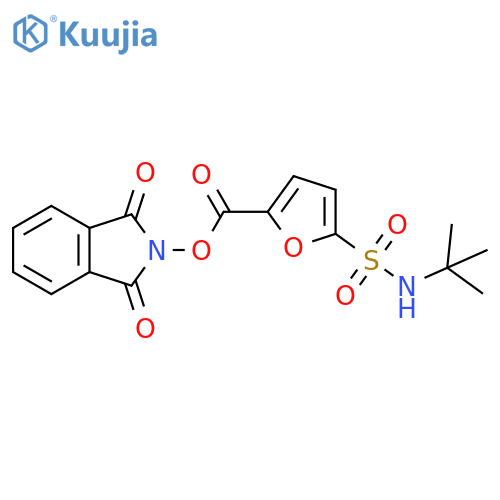 1,3-dioxo-2,3-dihydro-1H-isoindol-2-yl 5-(tert-butylsulfamoyl)furan-2-carboxylate structure