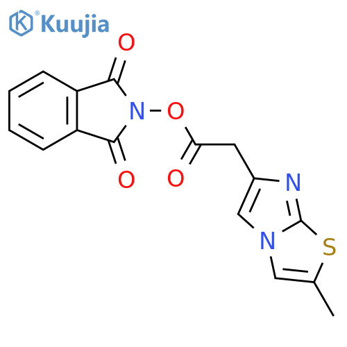 1,3-dioxo-2,3-dihydro-1H-isoindol-2-yl 2-{2-methylimidazo[2,1-b][1,3]thiazol-6-yl}acetate structure