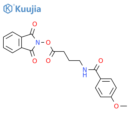 1,3-dioxo-2,3-dihydro-1H-isoindol-2-yl 4-[(4-methoxyphenyl)formamido]butanoate structure