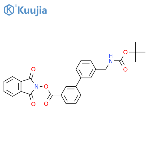 1,3-dioxo-2,3-dihydro-1H-isoindol-2-yl 3-[3-({[(tert-butoxy)carbonyl]amino}methyl)phenyl]benzoate structure