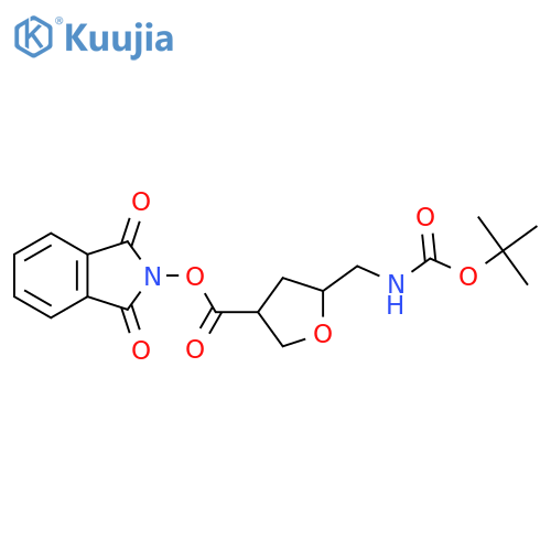 1,3-dioxo-2,3-dihydro-1H-isoindol-2-yl 5-({[(tert-butoxy)carbonyl]amino}methyl)oxolane-3-carboxylate structure
