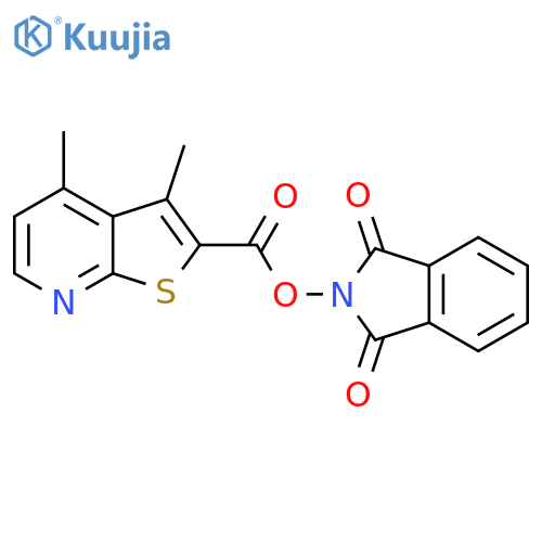1,3-dioxo-2,3-dihydro-1H-isoindol-2-yl 3,4-dimethylthieno[2,3-b]pyridine-2-carboxylate structure