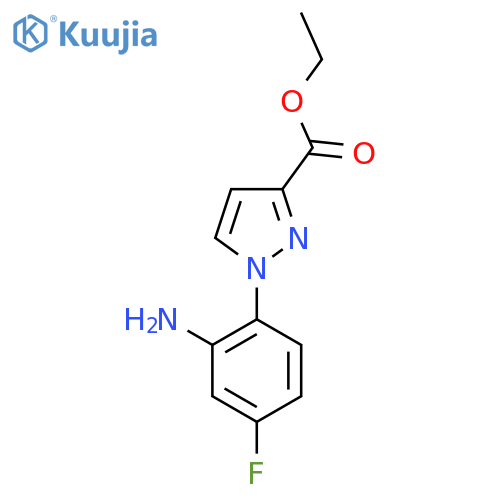 Ethyl 1-(2-amino-4-fluorophenyl)pyrazole-3-carboxylate structure