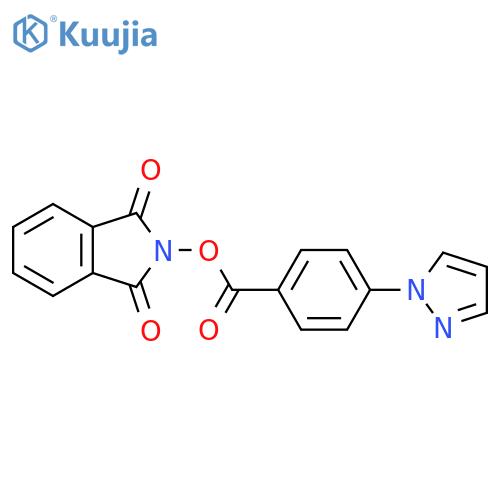 1,3-dioxo-2,3-dihydro-1H-isoindol-2-yl 4-(1H-pyrazol-1-yl)benzoate structure