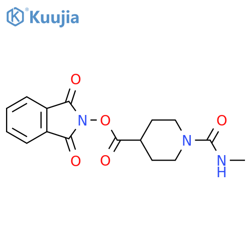 1,3-dioxo-2,3-dihydro-1H-isoindol-2-yl 1-(methylcarbamoyl)piperidine-4-carboxylate structure