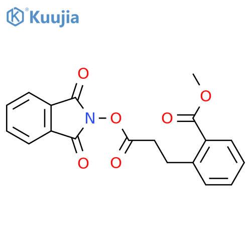 methyl 2-{3-[(1,3-dioxo-2,3-dihydro-1H-isoindol-2-yl)oxy]-3-oxopropyl}benzoate structure