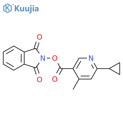 1,3-dioxo-2,3-dihydro-1H-isoindol-2-yl 6-cyclopropyl-4-methylpyridine-3-carboxylate structure