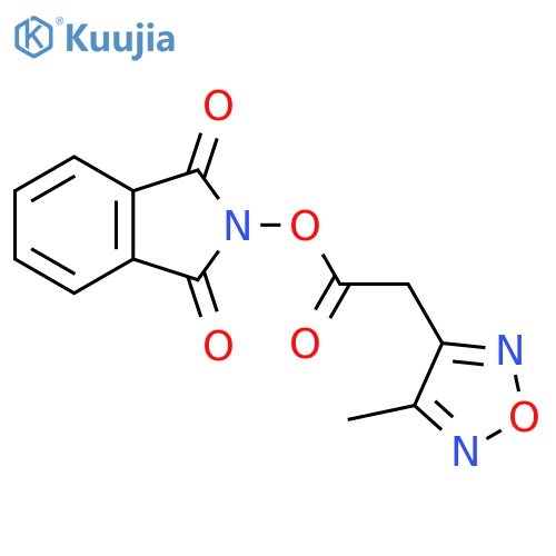 1,3-dioxo-2,3-dihydro-1H-isoindol-2-yl 2-(4-methyl-1,2,5-oxadiazol-3-yl)acetate structure