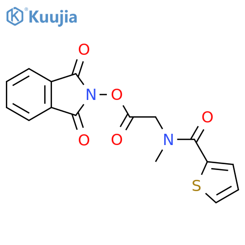 1,3-dioxo-2,3-dihydro-1H-isoindol-2-yl 2-[N-methyl-1-(thiophen-2-yl)formamido]acetate structure