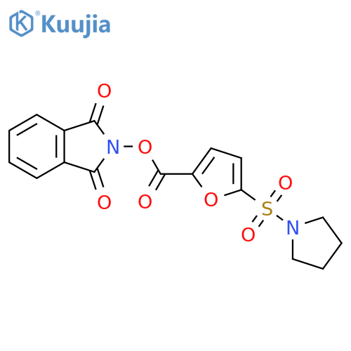 1,3-dioxo-2,3-dihydro-1H-isoindol-2-yl 5-(pyrrolidine-1-sulfonyl)furan-2-carboxylate structure