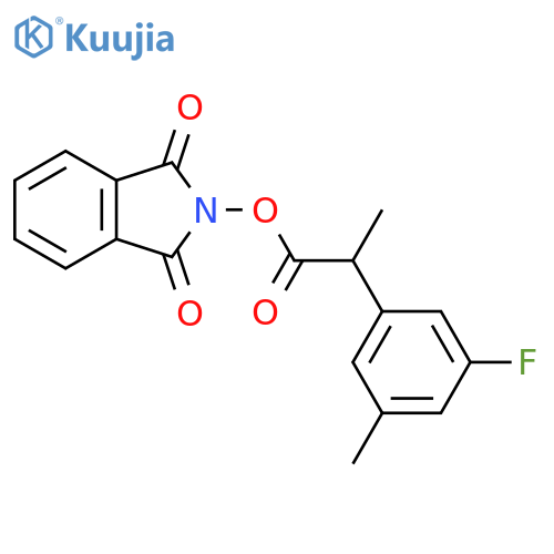 1,3-dioxo-2,3-dihydro-1H-isoindol-2-yl 2-(3-fluoro-5-methylphenyl)propanoate structure