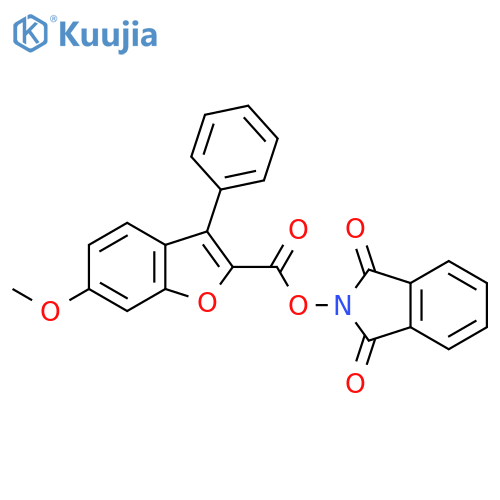 1,3-dioxo-2,3-dihydro-1H-isoindol-2-yl 6-methoxy-3-phenyl-1-benzofuran-2-carboxylate structure