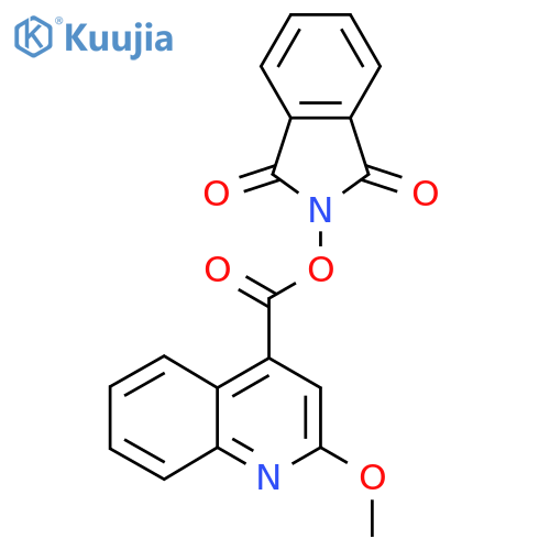 1,3-dioxo-2,3-dihydro-1H-isoindol-2-yl 2-methoxyquinoline-4-carboxylate structure