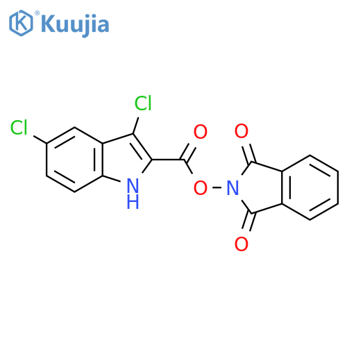 1,3-dioxo-2,3-dihydro-1H-isoindol-2-yl 3,5-dichloro-1H-indole-2-carboxylate structure