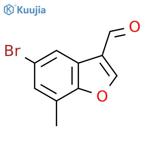 5-Bromo-7-methyl-1-benzofuran-3-carbaldehyde structure