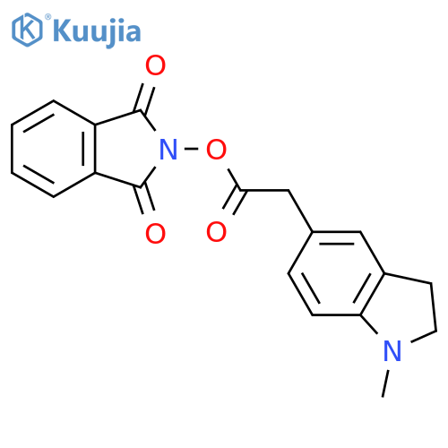 1,3-dioxo-2,3-dihydro-1H-isoindol-2-yl 2-(1-methyl-2,3-dihydro-1H-indol-5-yl)acetate structure