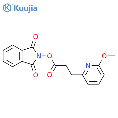1,3-dioxo-2,3-dihydro-1H-isoindol-2-yl 3-(6-methoxypyridin-2-yl)propanoate structure