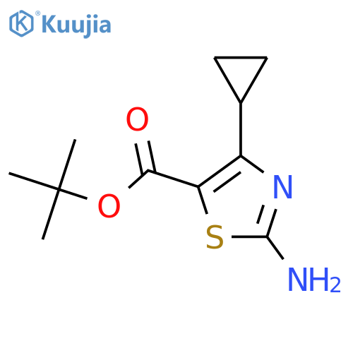 Tert-butyl 2-amino-4-cyclopropyl-1,3-thiazole-5-carboxylate structure