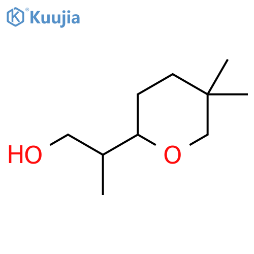 2-(5,5-Dimethyloxan-2-yl)propan-1-ol structure