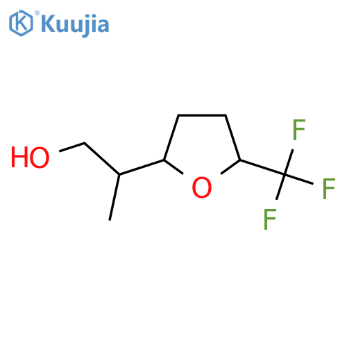 2-[5-(Trifluoromethyl)oxolan-2-yl]propan-1-ol structure