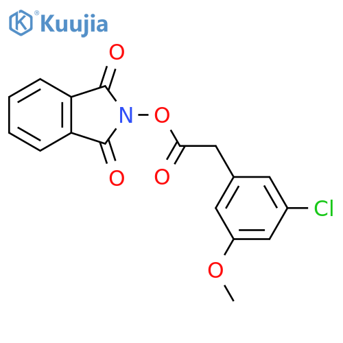1,3-dioxo-2,3-dihydro-1H-isoindol-2-yl 2-(3-chloro-5-methoxyphenyl)acetate structure