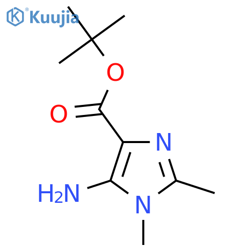Tert-butyl 5-amino-1,2-dimethylimidazole-4-carboxylate structure