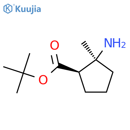 Tert-butyl (1R,2S)-2-amino-2-methylcyclopentane-1-carboxylate structure