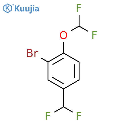 2-Bromo-1-(difluoromethoxy)-4-(difluoromethyl)benzene structure