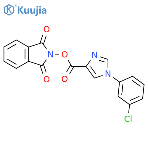 1,3-dioxo-2,3-dihydro-1H-isoindol-2-yl 1-(3-chlorophenyl)-1H-imidazole-4-carboxylate structure