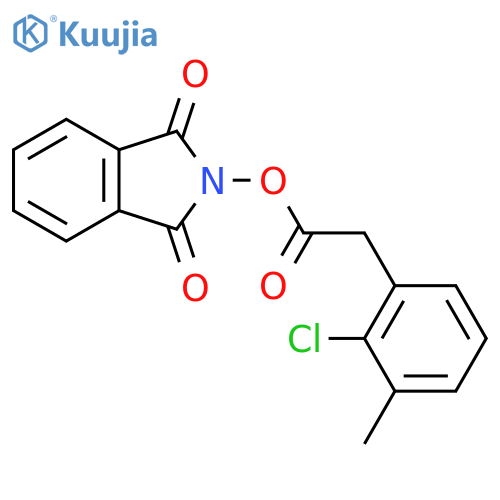 1,3-dioxo-2,3-dihydro-1H-isoindol-2-yl 2-(2-chloro-3-methylphenyl)acetate structure