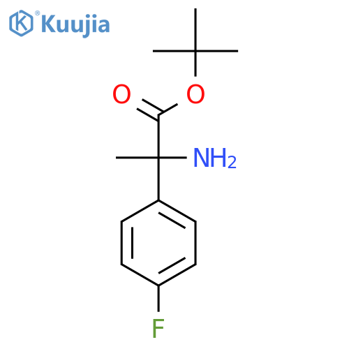 Tert-butyl 2-amino-2-(4-fluorophenyl)propanoate structure