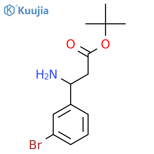 Tert-butyl 3-amino-3-(3-bromophenyl)propanoate structure