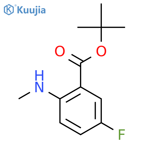 Tert-butyl 5-fluoro-2-(methylamino)benzoate structure